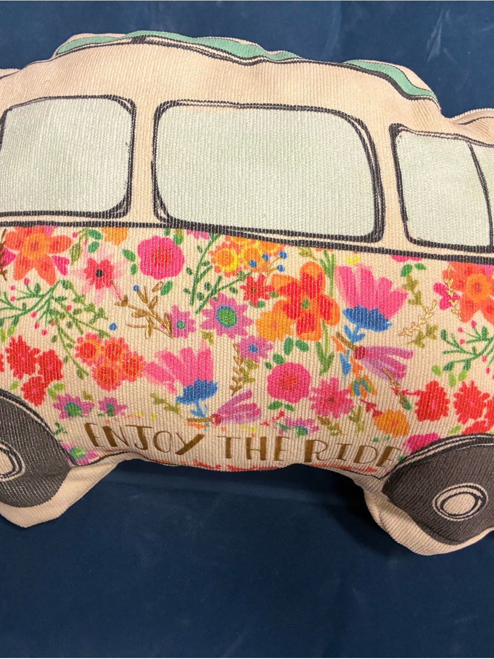 NATURAL LIFE Floral Camper Accent Pillow in Pink, Orange, Blue, Green